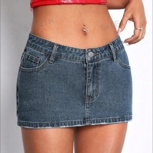 Never worn denim mini skirt